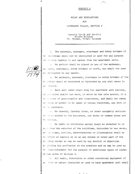 Section 1 Rules & Regulations
